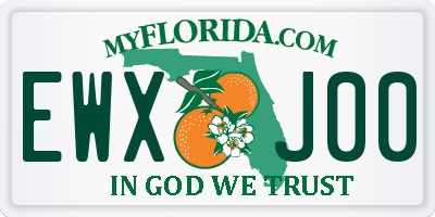 FL license plate EWXJ00