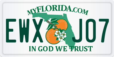 FL license plate EWXJ07