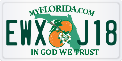 FL license plate EWXJ18