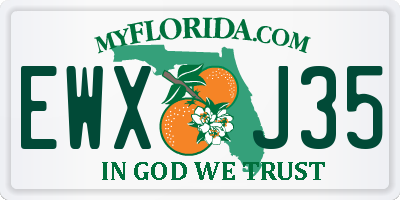 FL license plate EWXJ35