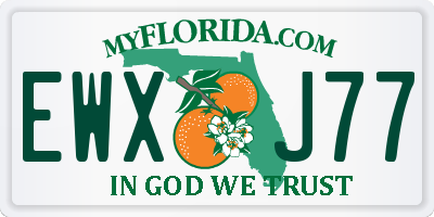 FL license plate EWXJ77