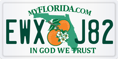 FL license plate EWXJ82