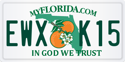FL license plate EWXK15
