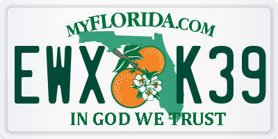 FL license plate EWXK39