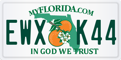 FL license plate EWXK44