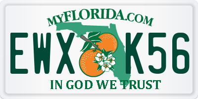 FL license plate EWXK56