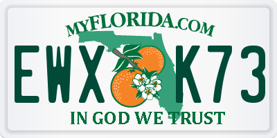 FL license plate EWXK73