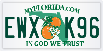 FL license plate EWXK96