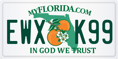 FL license plate EWXK99
