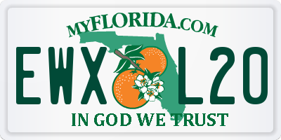 FL license plate EWXL20