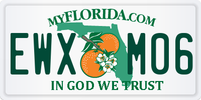 FL license plate EWXM06