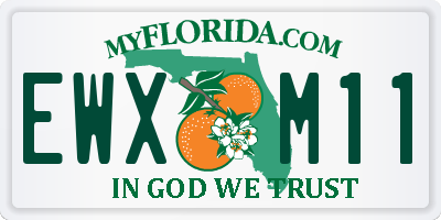 FL license plate EWXM11