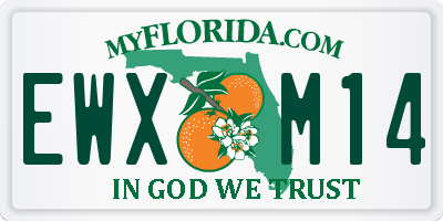 FL license plate EWXM14
