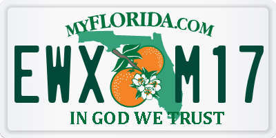 FL license plate EWXM17