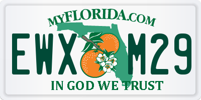 FL license plate EWXM29