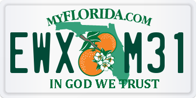 FL license plate EWXM31
