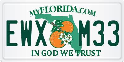 FL license plate EWXM33