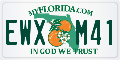 FL license plate EWXM41