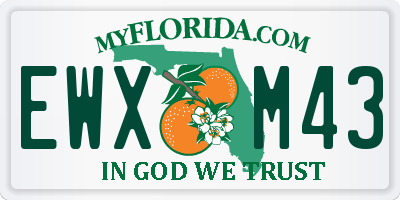 FL license plate EWXM43