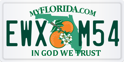 FL license plate EWXM54