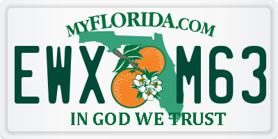 FL license plate EWXM63