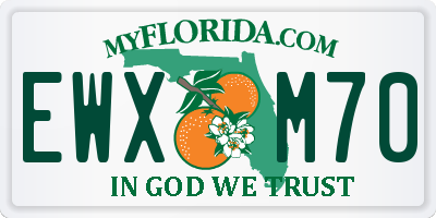 FL license plate EWXM70