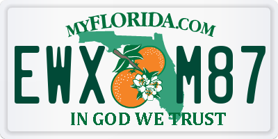 FL license plate EWXM87