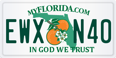 FL license plate EWXN40