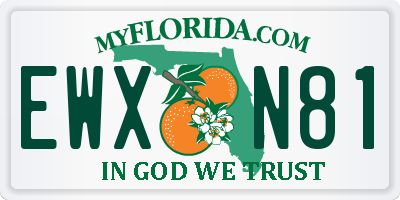 FL license plate EWXN81