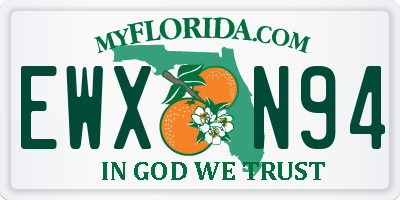 FL license plate EWXN94