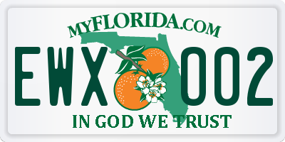 FL license plate EWXO02