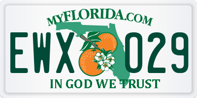 FL license plate EWXO29