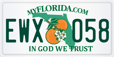 FL license plate EWXO58