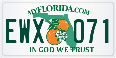 FL license plate EWXO71