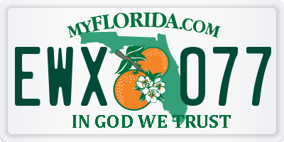 FL license plate EWXO77