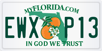 FL license plate EWXP13