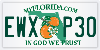 FL license plate EWXP30