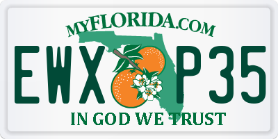 FL license plate EWXP35
