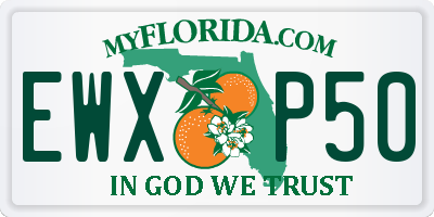 FL license plate EWXP50