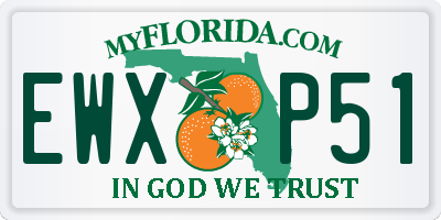FL license plate EWXP51