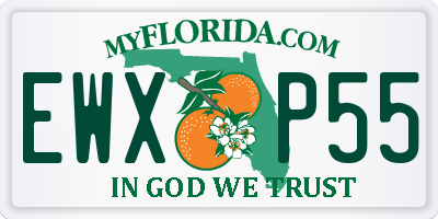 FL license plate EWXP55