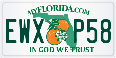 FL license plate EWXP58