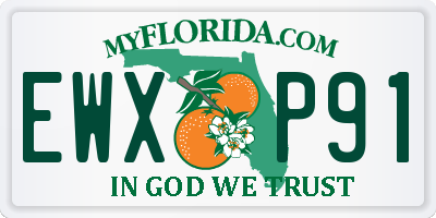 FL license plate EWXP91