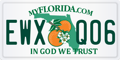 FL license plate EWXQ06