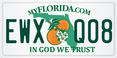 FL license plate EWXQ08