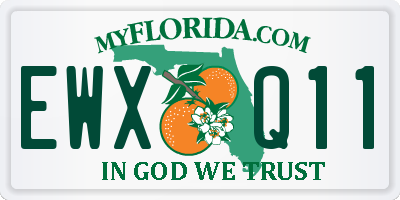 FL license plate EWXQ11