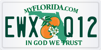 FL license plate EWXQ12