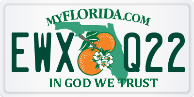 FL license plate EWXQ22