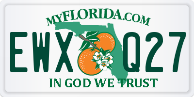 FL license plate EWXQ27