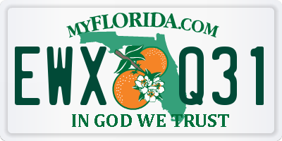FL license plate EWXQ31